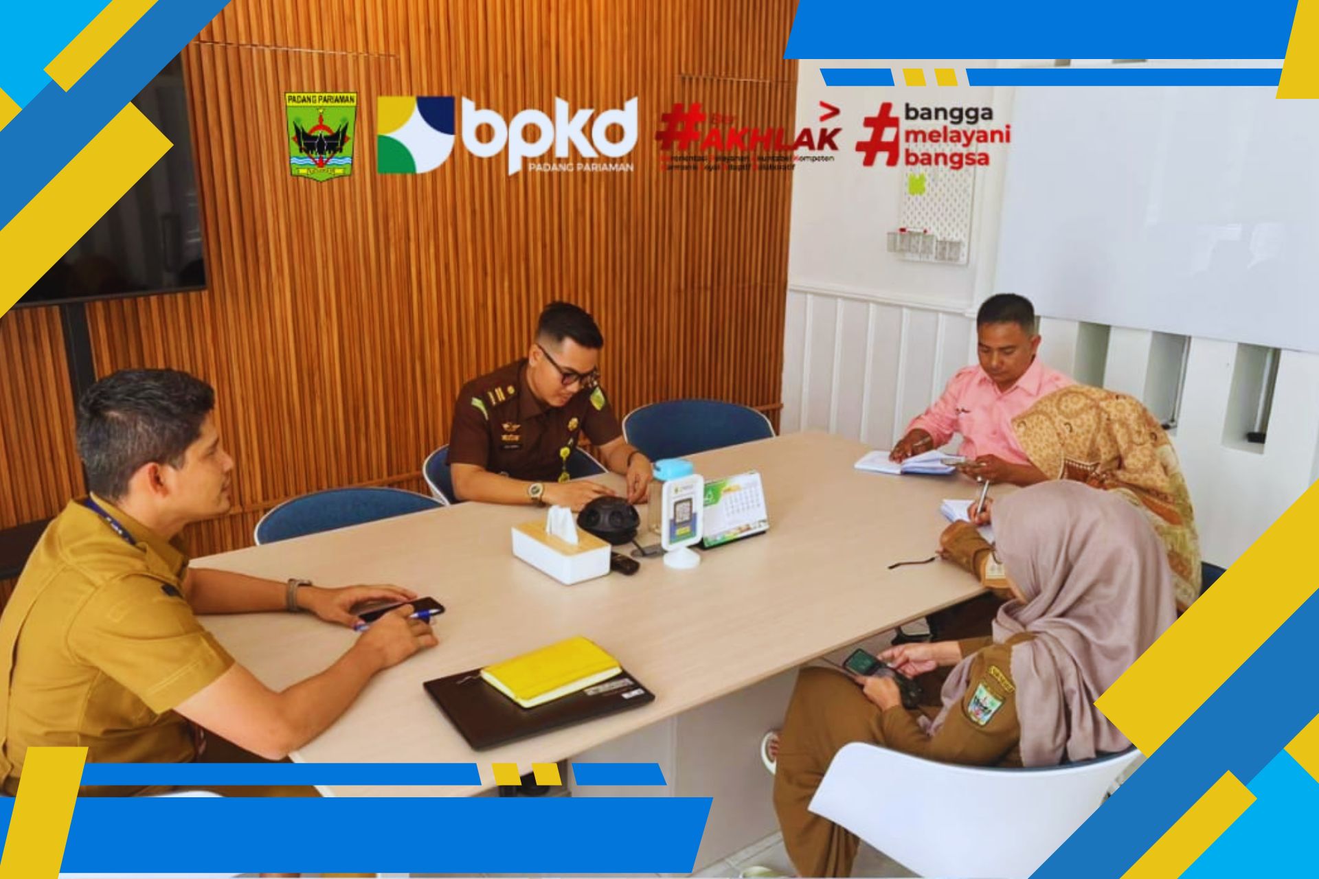 BPKD Padang Pariaman melakukan rapat dengan Kejaksaan Negeri Pariaman dalam rangka pembahasan optimalisasi PAD dari sektor Pajak dan Restribusi Daerah