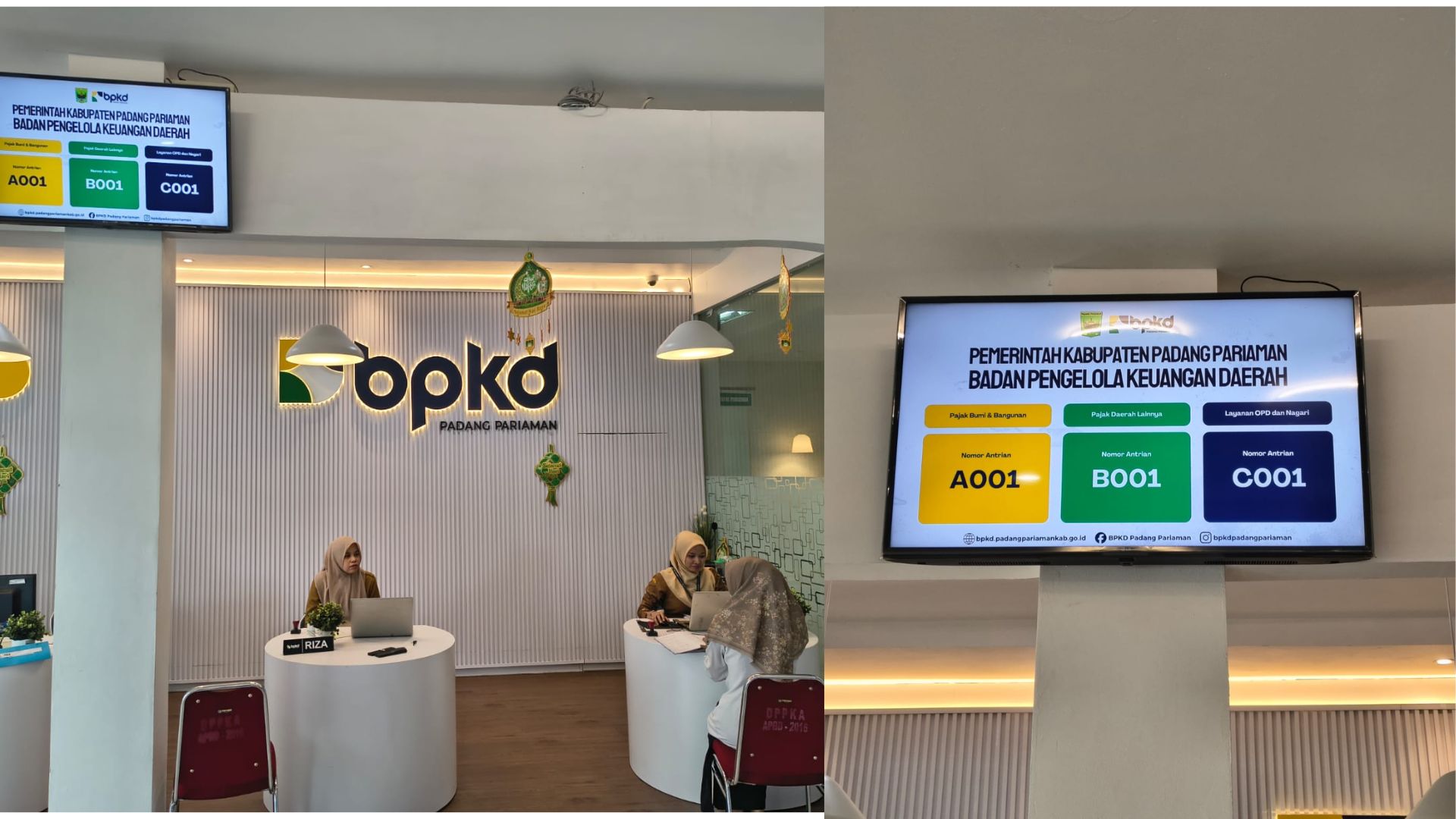 Pelayanan Lebih Tertib, BPKD Padang Pariaman Hadirkan Sistem Antrian Digital